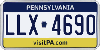 PA license plate LLX4690