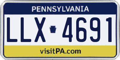 PA license plate LLX4691