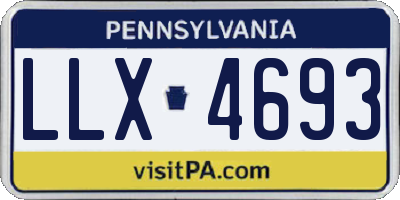PA license plate LLX4693