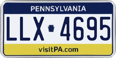 PA license plate LLX4695