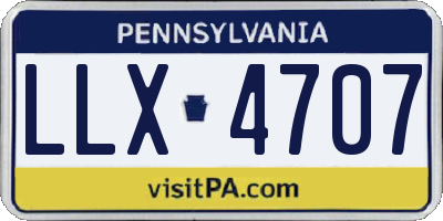 PA license plate LLX4707