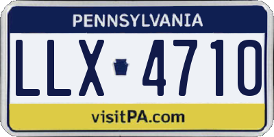 PA license plate LLX4710