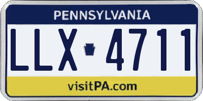 PA license plate LLX4711