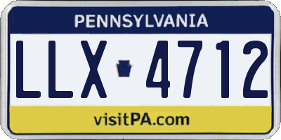 PA license plate LLX4712