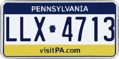 PA license plate LLX4713