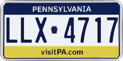 PA license plate LLX4717