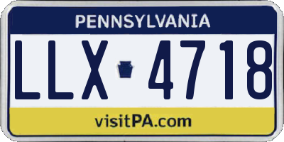 PA license plate LLX4718