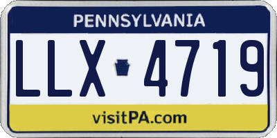 PA license plate LLX4719