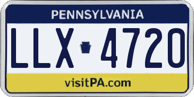PA license plate LLX4720