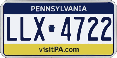 PA license plate LLX4722