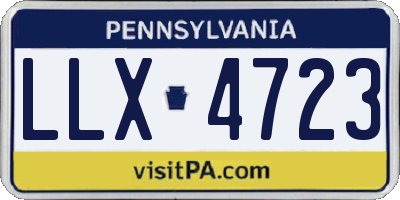 PA license plate LLX4723