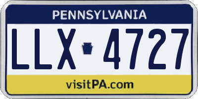 PA license plate LLX4727