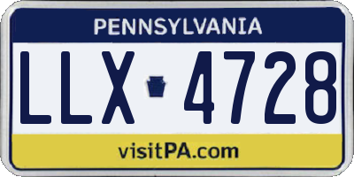 PA license plate LLX4728