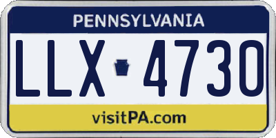 PA license plate LLX4730