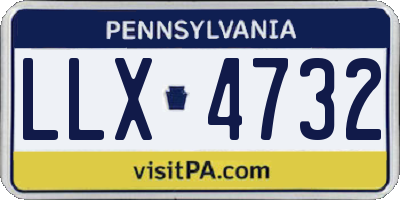 PA license plate LLX4732