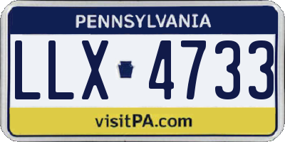 PA license plate LLX4733