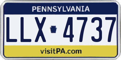 PA license plate LLX4737