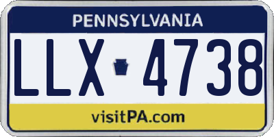 PA license plate LLX4738