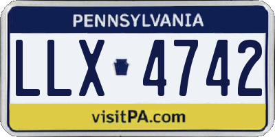 PA license plate LLX4742