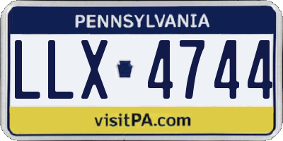 PA license plate LLX4744