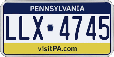 PA license plate LLX4745