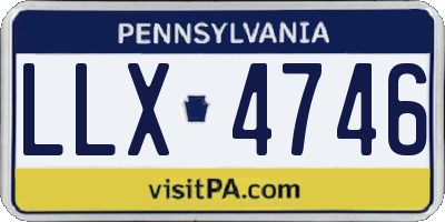 PA license plate LLX4746
