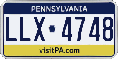 PA license plate LLX4748