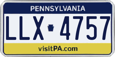 PA license plate LLX4757
