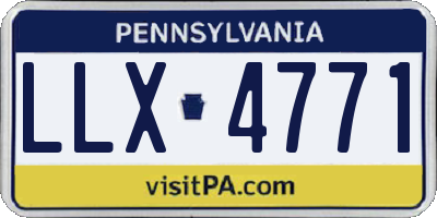 PA license plate LLX4771