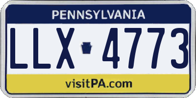 PA license plate LLX4773