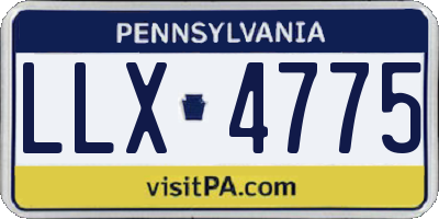 PA license plate LLX4775