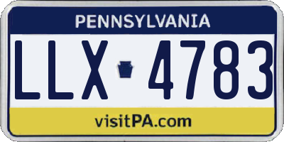 PA license plate LLX4783