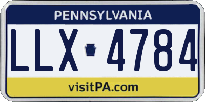 PA license plate LLX4784