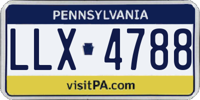 PA license plate LLX4788