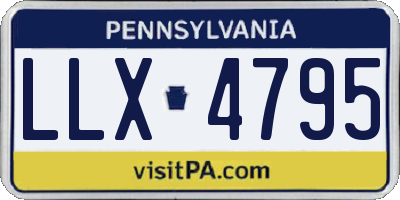 PA license plate LLX4795
