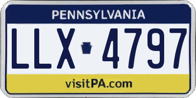PA license plate LLX4797