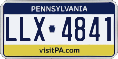 PA license plate LLX4841