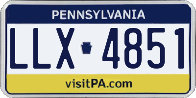 PA license plate LLX4851