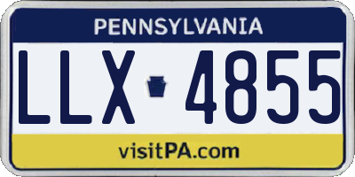 PA license plate LLX4855