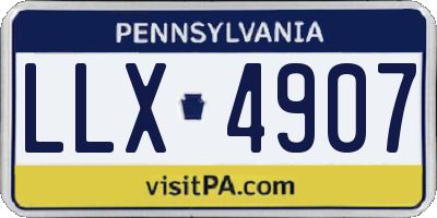 PA license plate LLX4907
