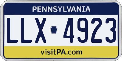 PA license plate LLX4923