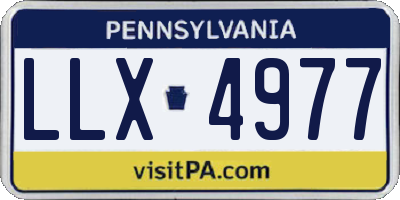 PA license plate LLX4977