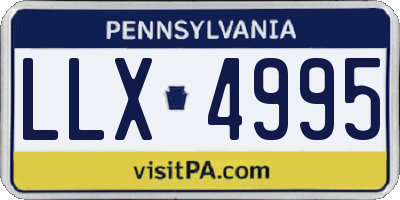 PA license plate LLX4995