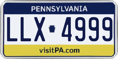 PA license plate LLX4999