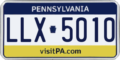 PA license plate LLX5010