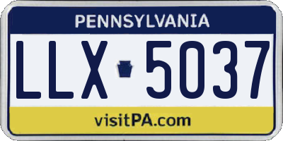 PA license plate LLX5037