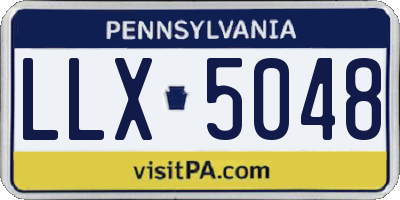 PA license plate LLX5048