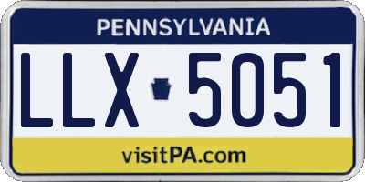 PA license plate LLX5051