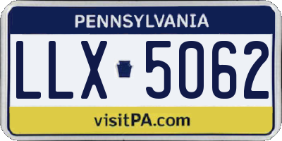 PA license plate LLX5062