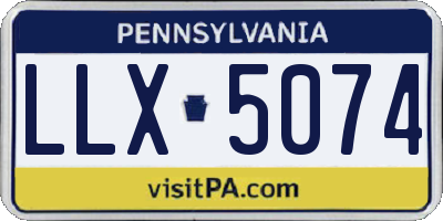 PA license plate LLX5074